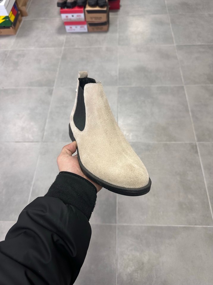 Erkek Krem Süet Deri Bot 42-43-44 Numara  Sıfır Kutulu - Görsel 5