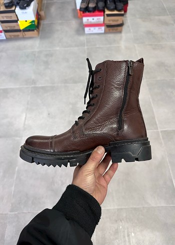 Erkek Koyu Kahverengi Deri Bot 40 Numara  Sıfır Kutulu - Görsel 3