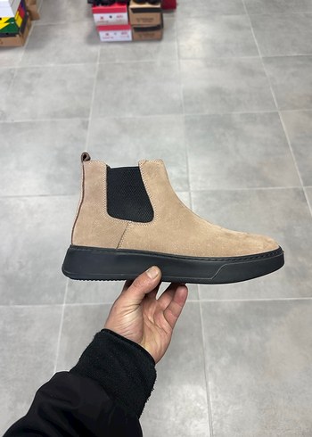 Erkek Krem Süet Deri Bot 4144 Numara  Sıfır Kutulu - Görsel 2