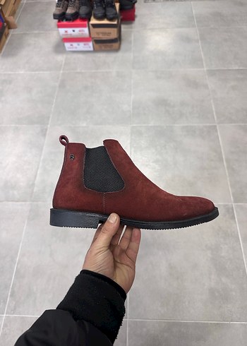 Erkek Bordo Süet Deri Bot 4144 Numara  Sıfır Kutulu - Görsel 2