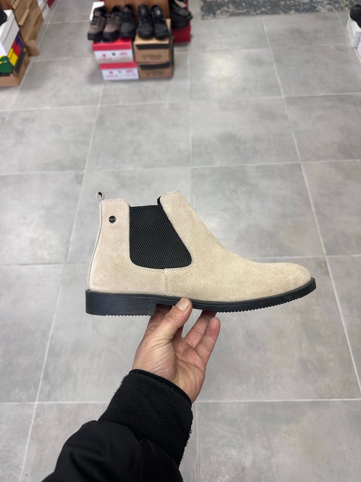 Erkek Krem Süet Deri Bot 42-43-44 Numara  Sıfır Kutulu - Görsel 2