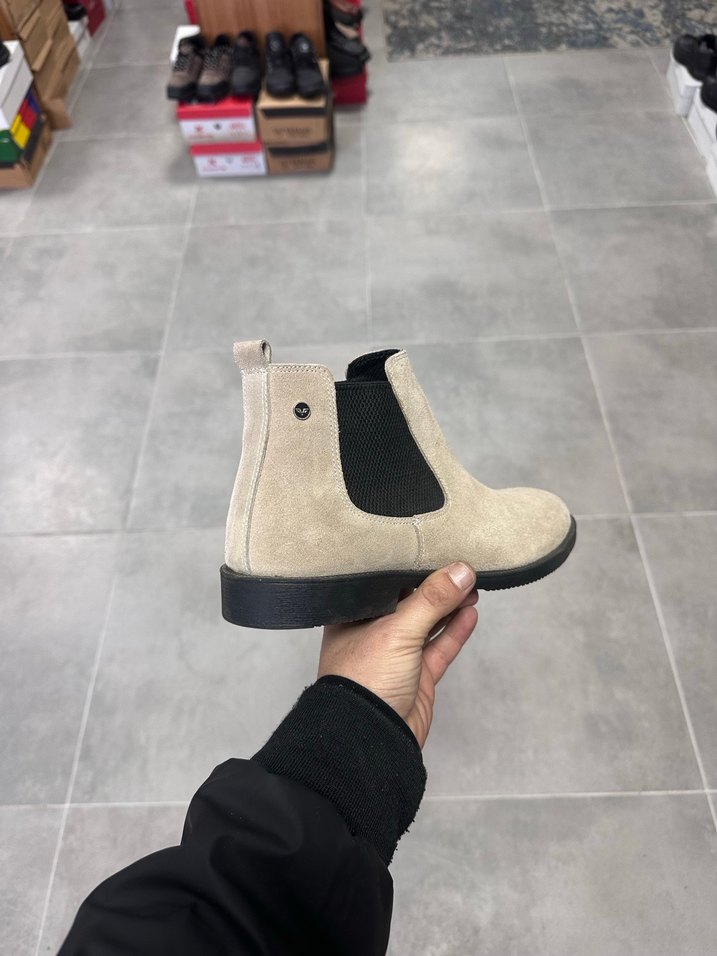 Erkek Krem Süet Deri Bot 42-43-44 Numara  Sıfır Kutulu - Görsel 5