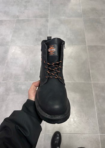 Erkek Siyah Deri Bot 44 Numara  Sıfır Kutulu - Görsel 3