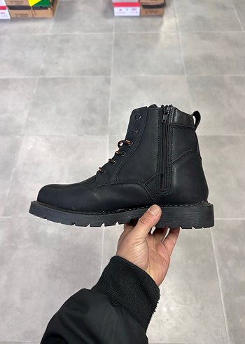 Erkek Siyah Deri Bot 44 Numara  Sıfır Kutulu - Görsel 4