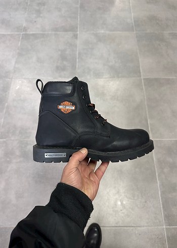 Erkek Siyah Deri Bot 44 Numara  Sıfır Kutulu - Görsel 2