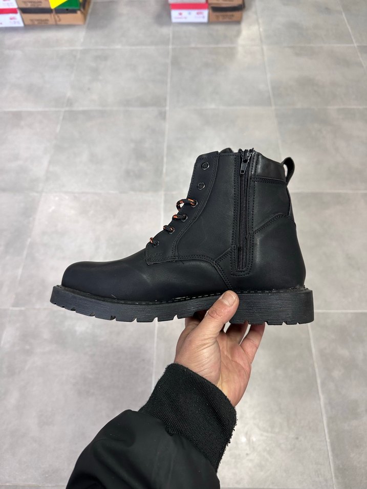 Erkek Siyah Deri Bot 44 Numara  Sıfır Kutulu - Görsel 4