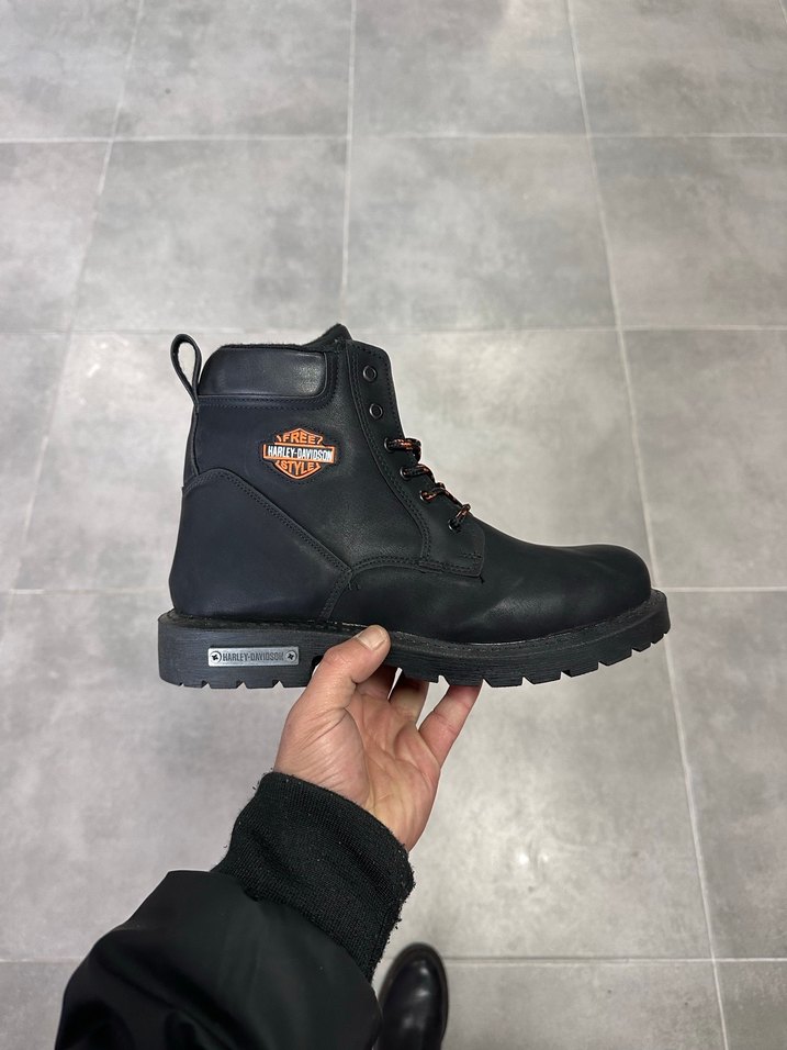 Erkek Siyah Deri Bot 44 Numara  Sıfır Kutulu - Görsel 2