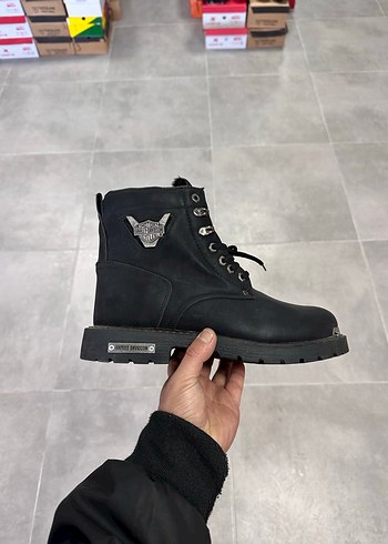 Erkek Siyah Deri Bot 44 Numara  Sıfır Kutulu - Görsel 3