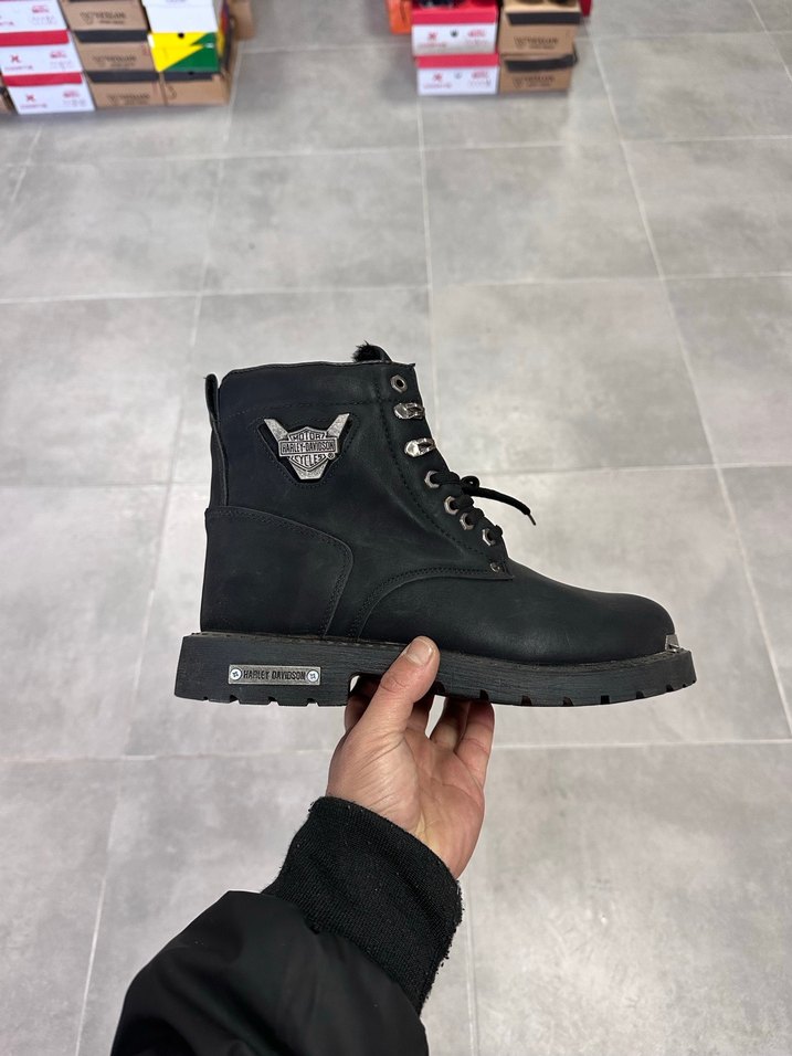 Erkek Siyah Deri Bot 44 Numara  Sıfır Kutulu - Görsel 3