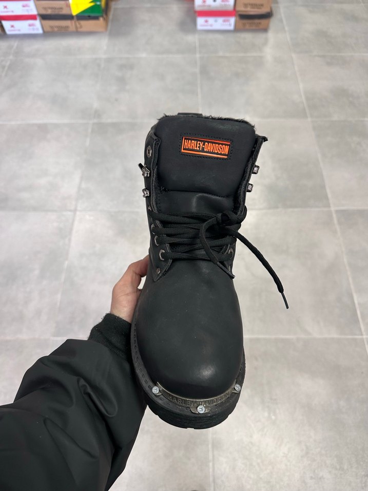 Erkek Siyah Deri Bot 44 Numara  Sıfır Kutulu - Görsel 2