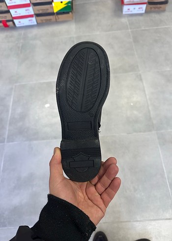 38 Numara Kadın Siyah Harley Davidson Uzun Boğaz Bot - Görsel 6