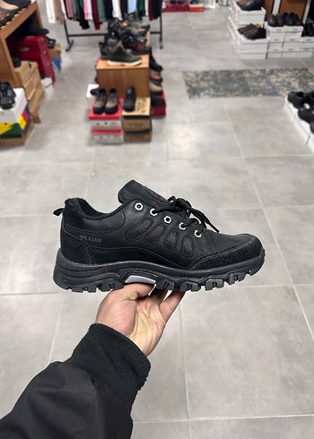 Siyah Bağcıklı Outdoor Erkek Spor Ayakkabı Su geçirmez Kaymaz - Görsel 4