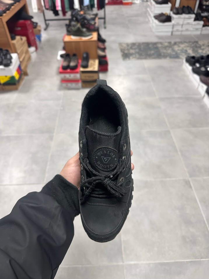 Siyah Bağcıklı Outdoor Erkek Spor Ayakkabı Su geçirmez Kaymaz - Görsel 3