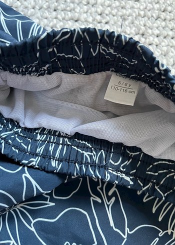 Lacivert Desenli Mini Erkek çocuk Mayo Şort - Görsel 2