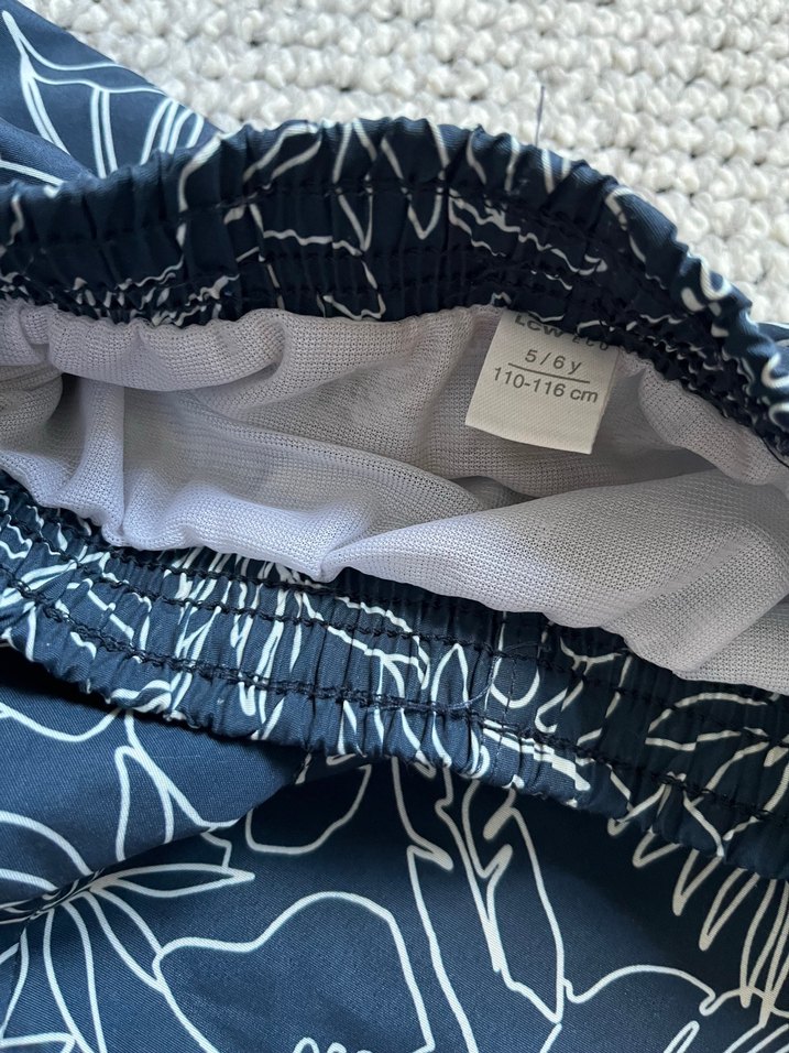 Lacivert Desenli Mini Erkek çocuk Mayo Şort - Görsel 2