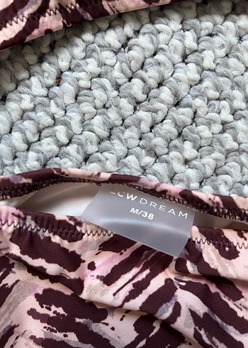 Örgü Detaylı Kahverengi Zebra Desenli Mini Mayo - Görsel 3