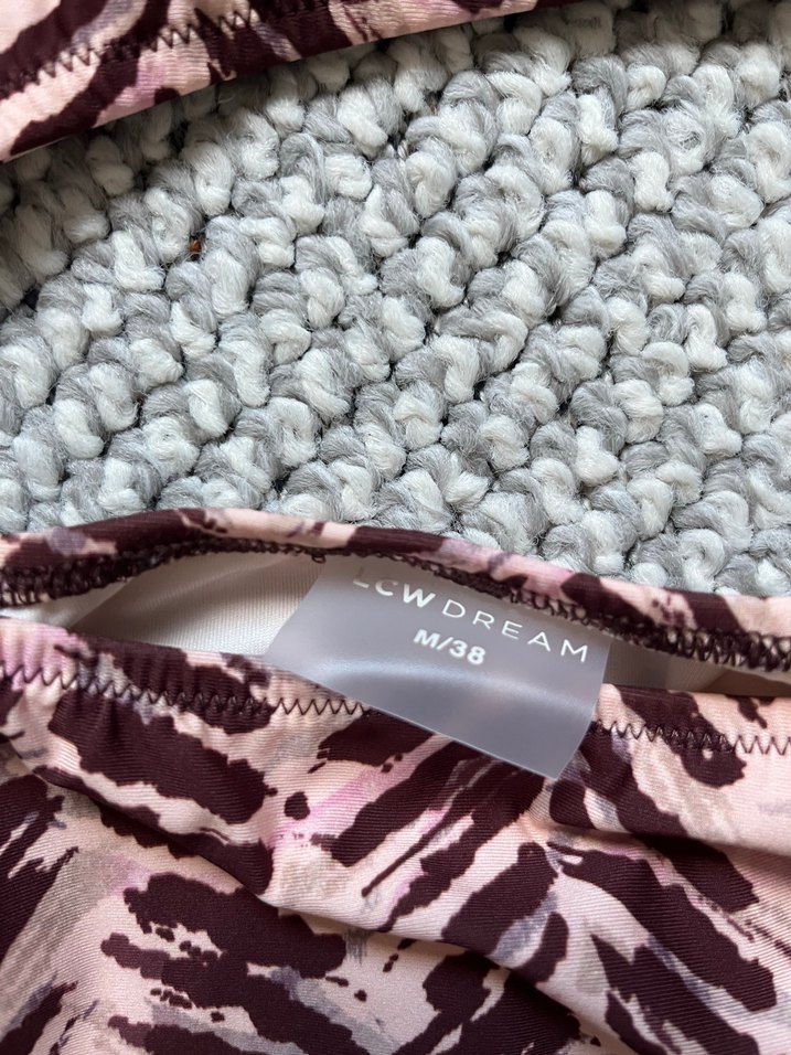 Örgü Detaylı Kahverengi Zebra Desenli Mini Mayo - Görsel 3