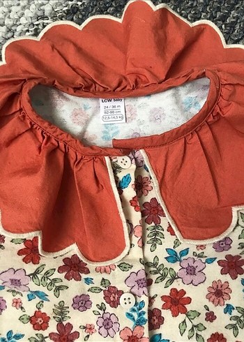 LC Waikiki Çiçek Desenli Bohem Kız Elbisesi, Fırfırlı Yaka