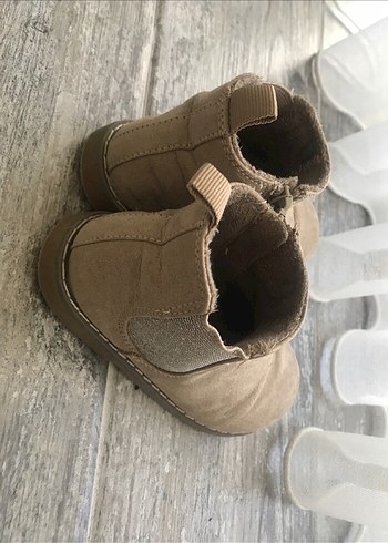 24 Beden camel Renk Kız Çocuk Bej Süet Kürklü Bot