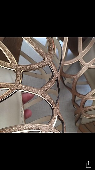 36 Beden altın Renk RoseGold Topuklu Ayakkabı 36 numara