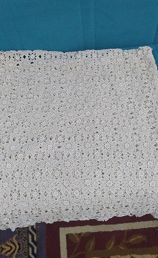 El Örgüsü Beyaz Dantel Kumaş - Görsel 2