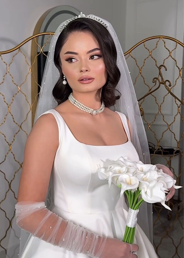 Aysira Saten Gelinlik (çek kameracı gelinliği) - Görsel 2