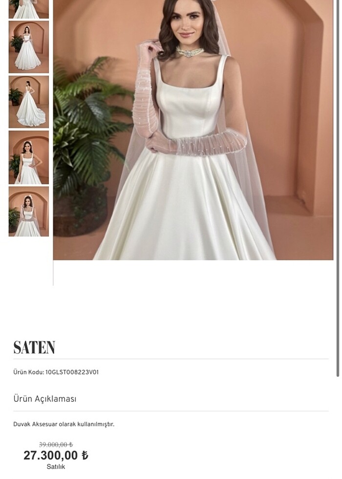 Aysira Saten Gelinlik (çek kameracı gelinliği) - Görsel 5