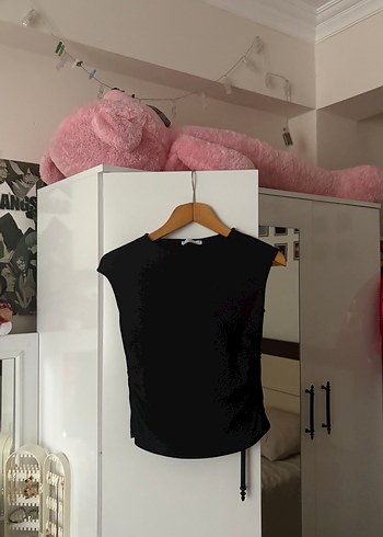 Büzgülü basic tişört