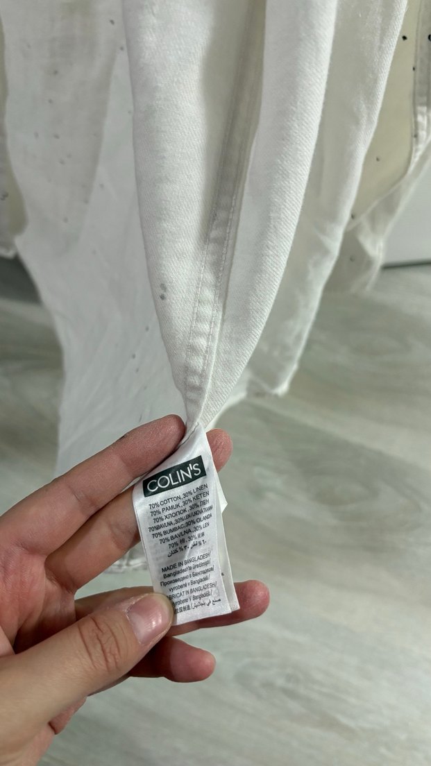 Erkek orjinal colins keten gömlek - Görsel 3