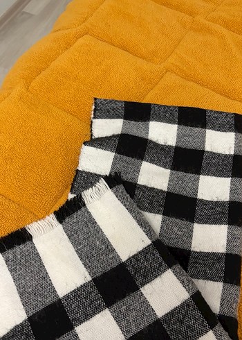 Kadın Siyah Beyaz Kareli Örgü Şal - Görsel 2