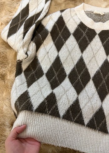 Baklava desenli kazak - Görsel 4