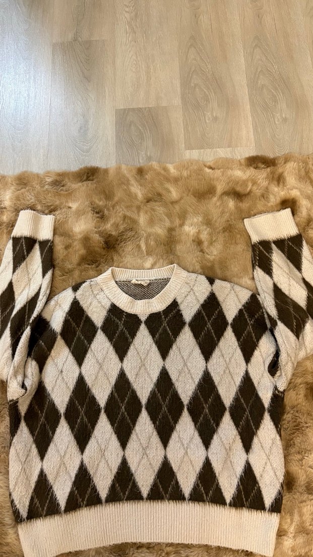 Baklava desenli kazak - Görsel 5