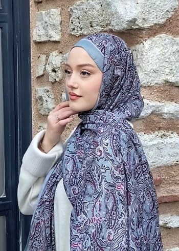 Beden gri Renk Firuze etnik desen sal