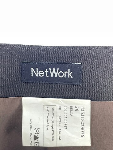 38 Beden kahverengi Renk Network Kalem Etek %70 İndirimli.