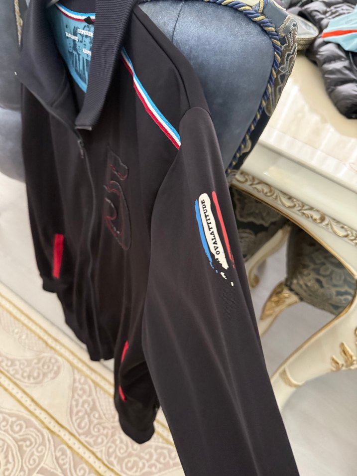 Siyah Fermuarlı Erkek Spor Ceket - Görsel 2