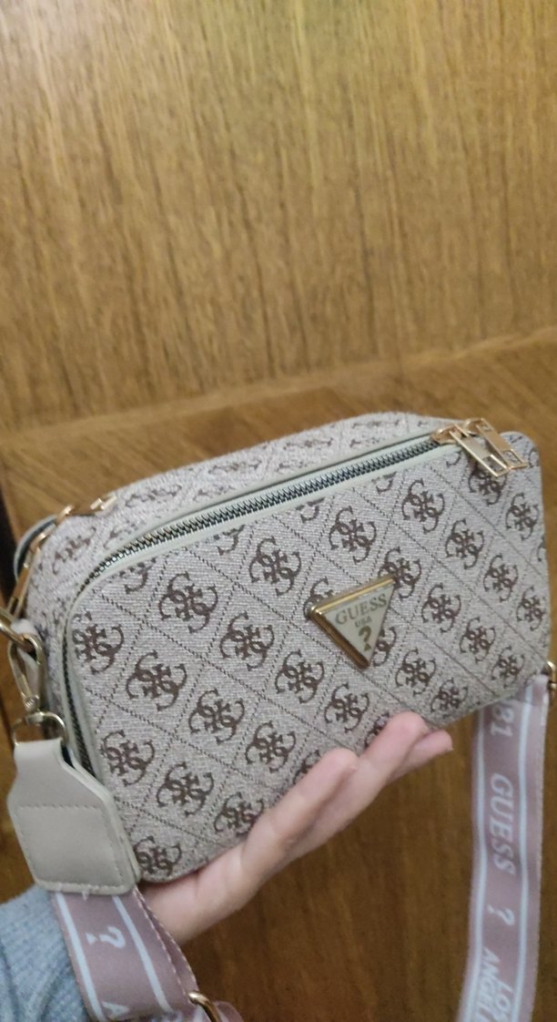 Baskılı Gri Kadın omuz çapraz Çantası - Görsel 5