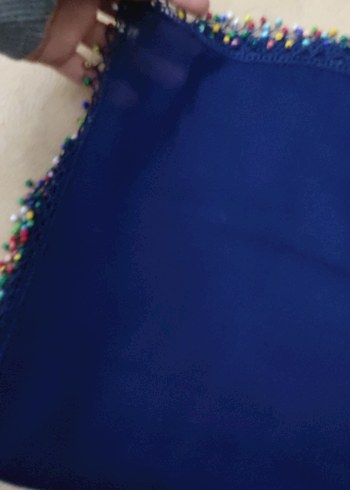 Boncuk Detaylı Çok Renkli Bohem Kadın Fuları - Görsel 4