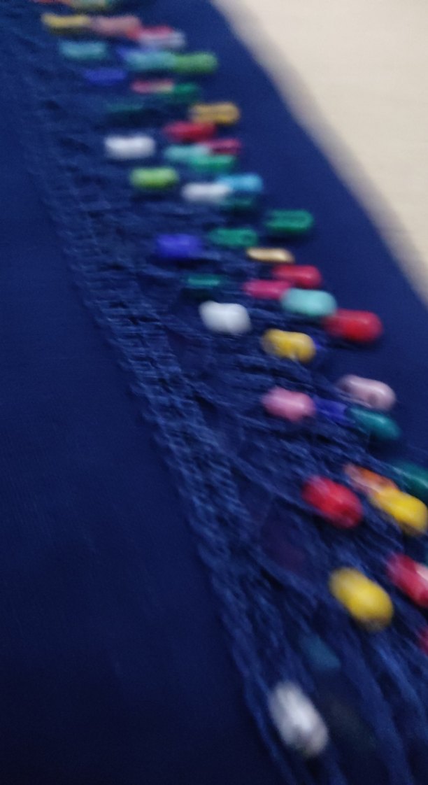 Boncuk Detaylı Çok Renkli Bohem Kadın Fuları - Görsel 2