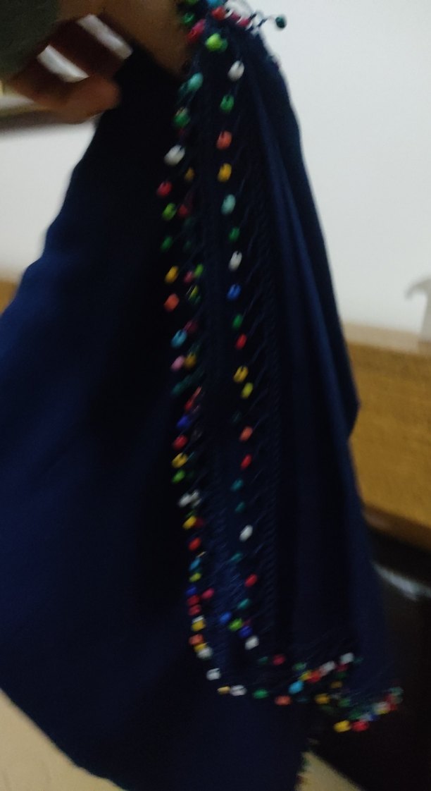 Boncuk Detaylı Çok Renkli Bohem Kadın Fuları - Görsel 5