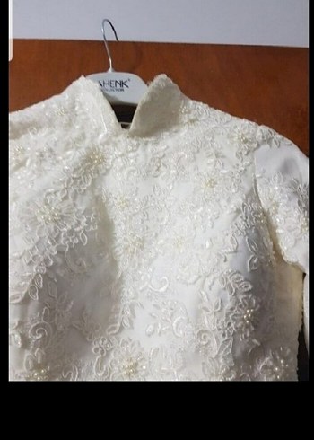 Uzun Kollu Beyaz Prenses Gelinlik - Görsel 3