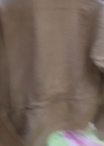 Bej Uzun Kollu Keten Kadın Gömlek etek takim - Görsel 6