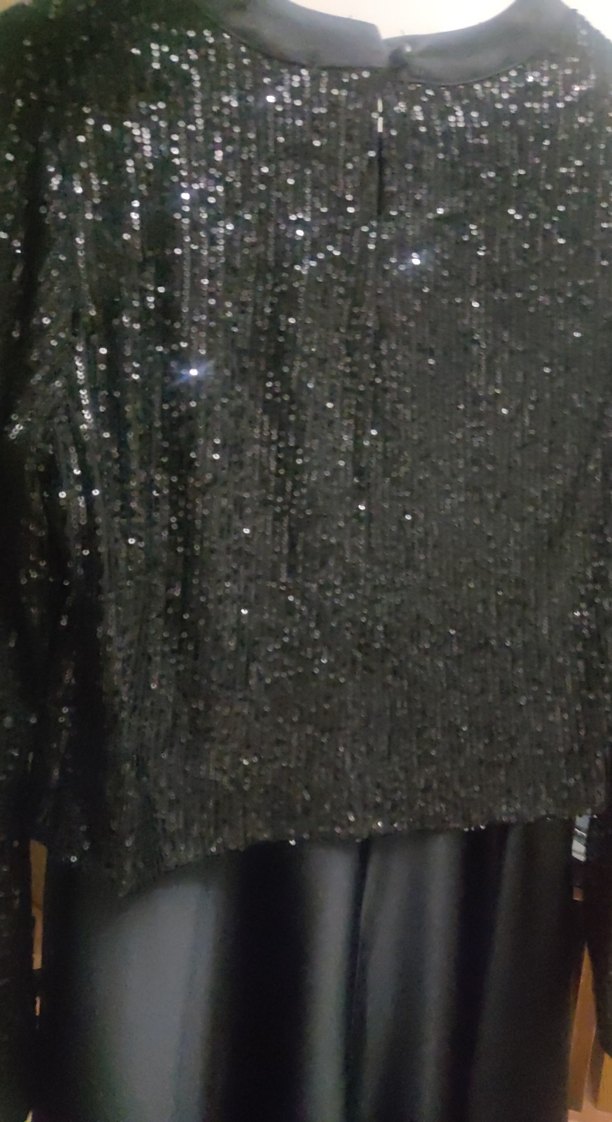 Uzun Siyah Drapeli Kadın Abiye Elbise - Görsel 5