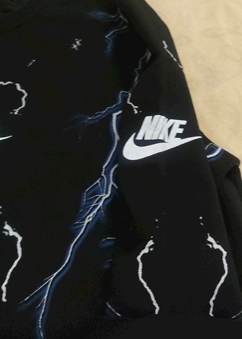 Nike Siyah Baskılı Oversize Sweatshirt - Görsel 3