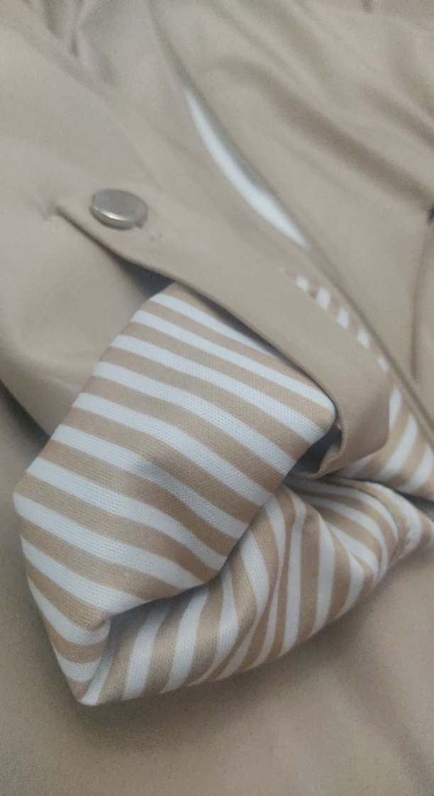 Bej Midi Hamile Ceket Fermuarlı, Salaş Kesim - Görsel 2