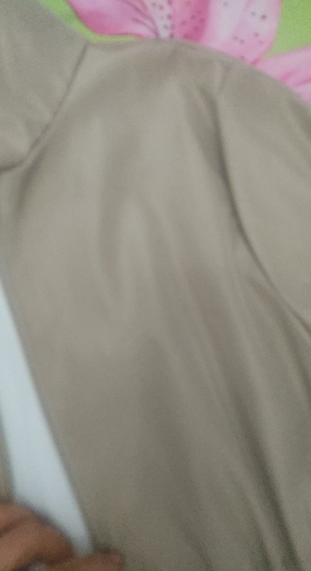 Bej Midi Hamile Ceket Fermuarlı, Salaş Kesim - Görsel 3