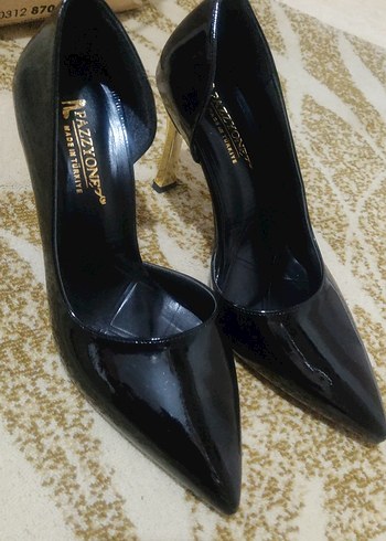 Parlak Siyah Stiletto Topuklu - Görsel 2