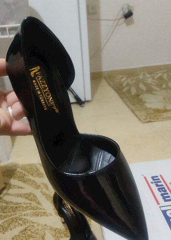 Parlak Siyah Stiletto Topuklu - Görsel 5