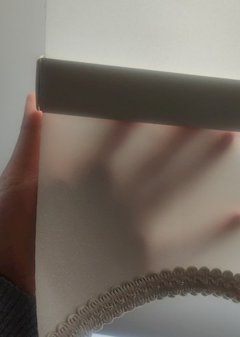 Beyaz Zincir Detayli Stor perde - Görsel 2