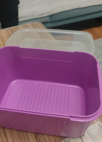 Tupperware Pastel Mor Plastik Saklama Kabı - Görsel 4