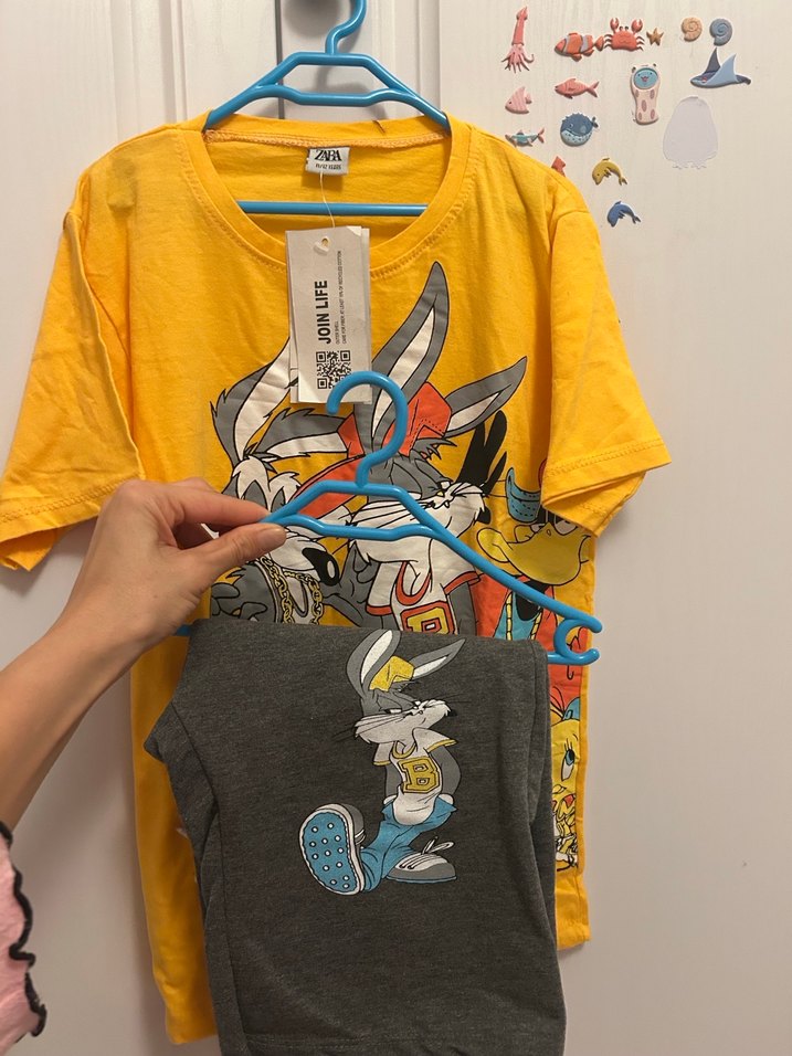 Sarı Tişört ve Gri Çocuk Pantolonu Takımı - Görsel 3